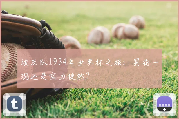 埃及队1934年世界杯之旅：昙花一现还是实力使然？